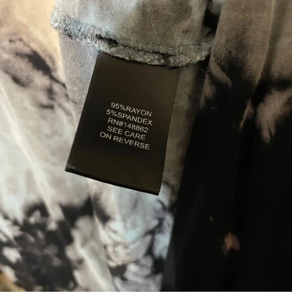 Torrid Mini Super Soft Knits Trapeze V-Neck Dress Tie dye black Plus Size 5X - Picture 9 of 15